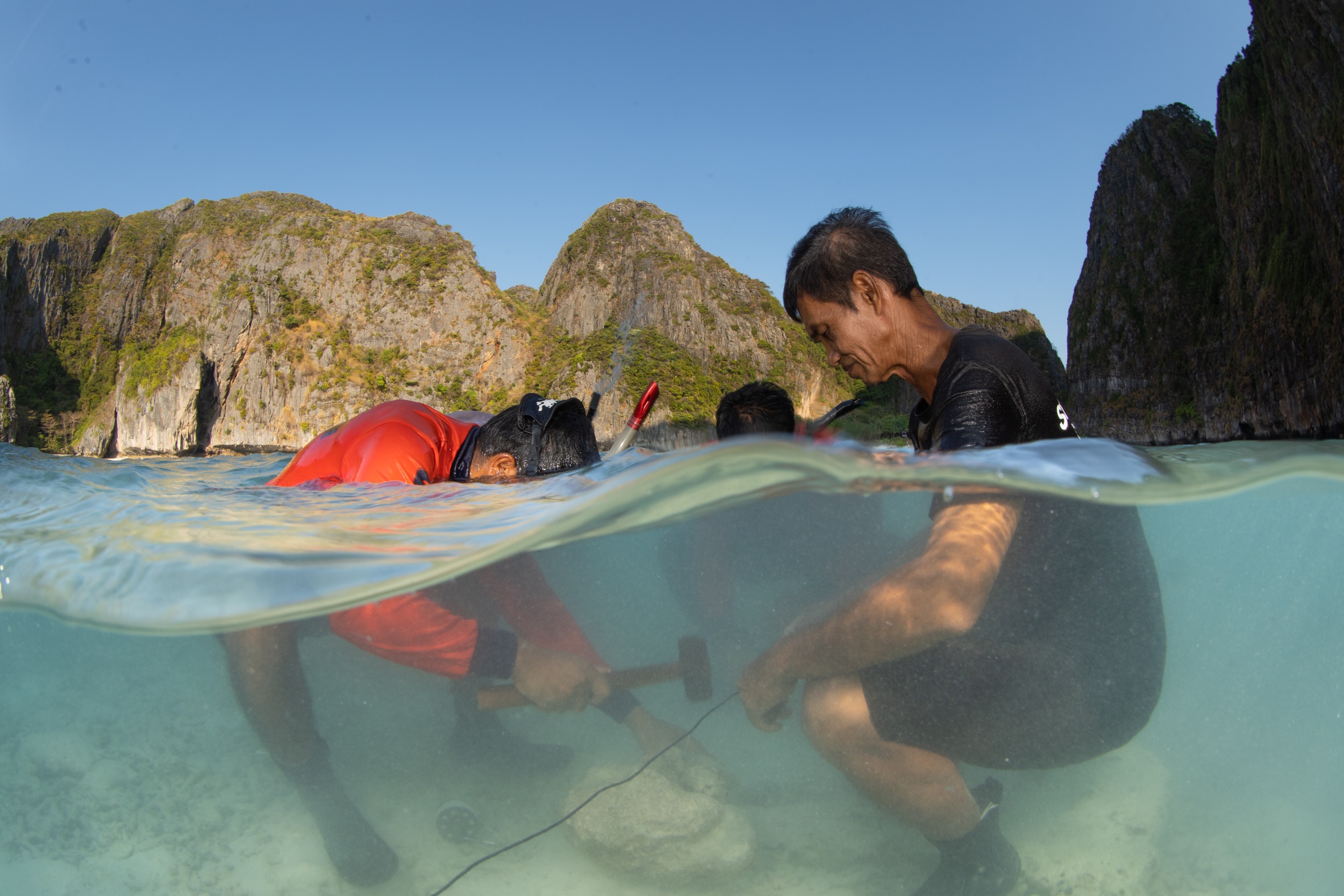 Magnus Larsson Underwater Photograher Koh Phi Phi Conservation Building Coral Nursery Maya Bay