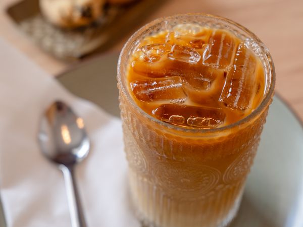 Bar setup with cocktails and tropical setting