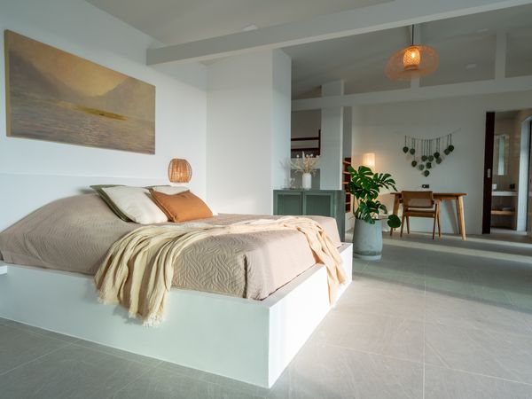 Elegant luxury villa bedroom interior