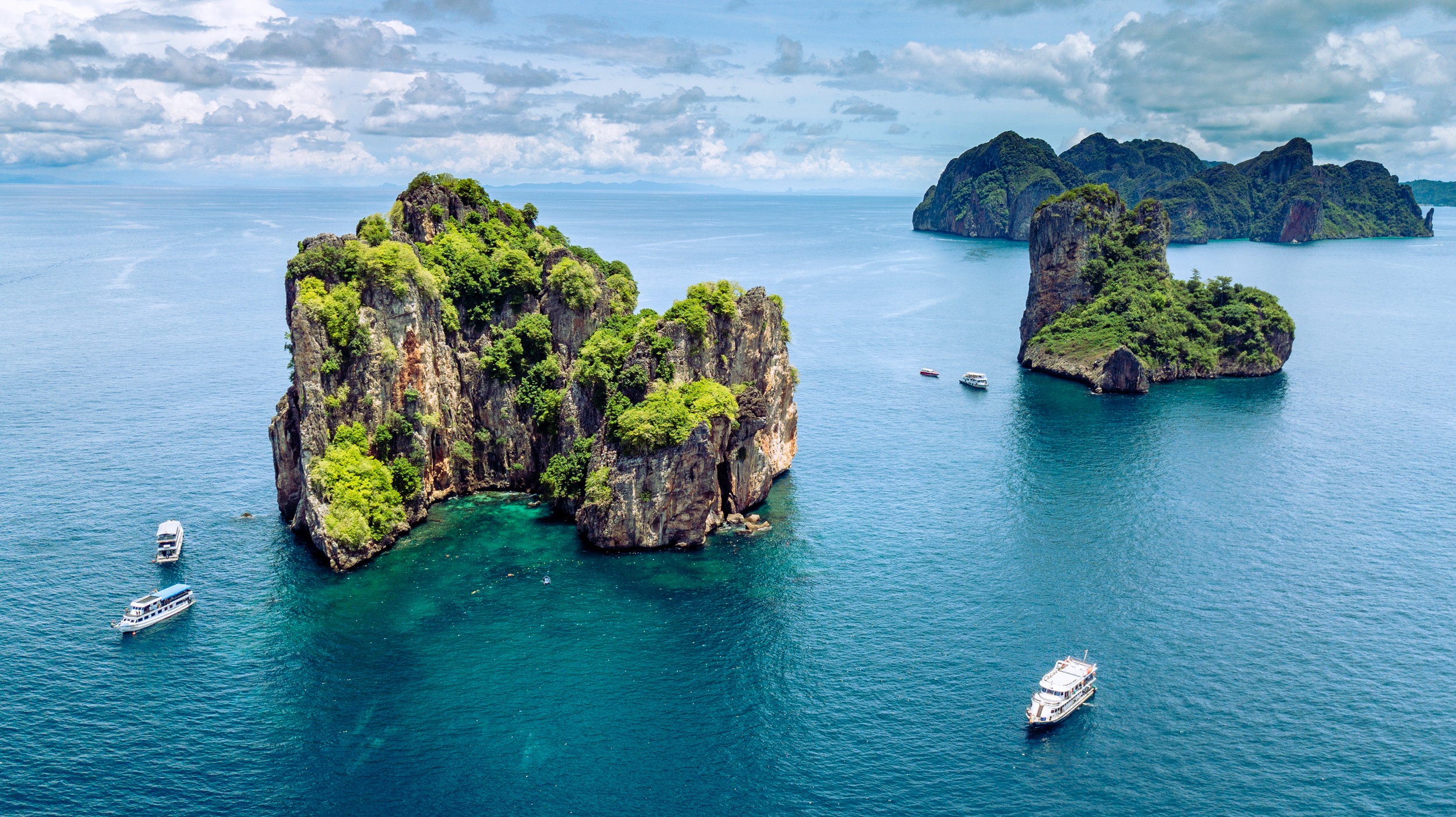 Drone Photo Bida Nok Nai Phi Phi Islands