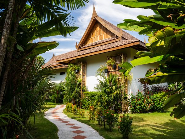 Luxury resort bungalow exterior