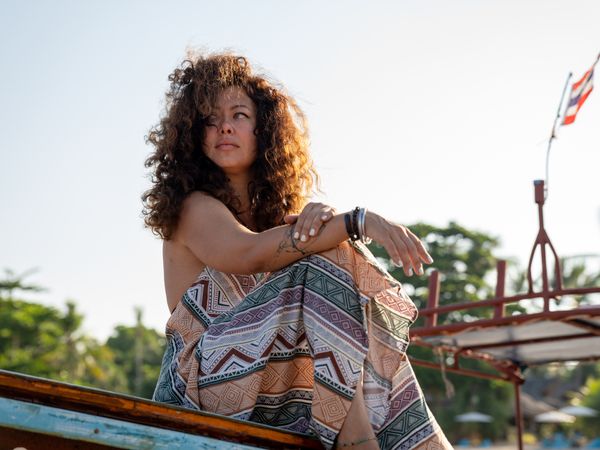 Beachfront restaurant with tropical atmosphere